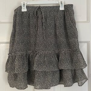 Black and White Sienna Sky Ruffle Skirt